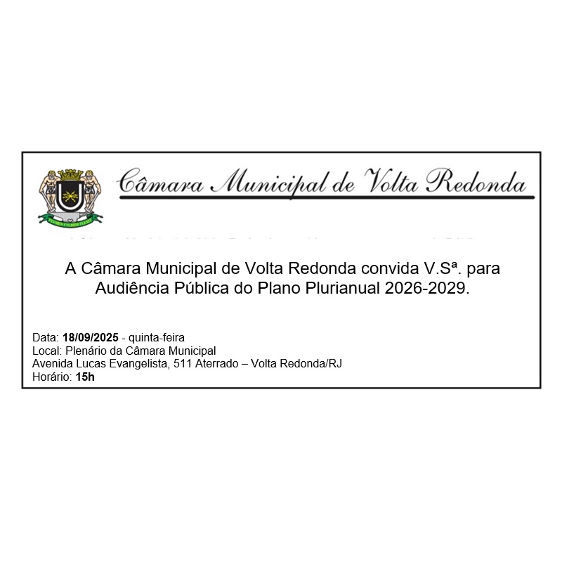 Audiência Pública - Plano Plurianual