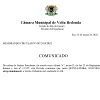 Comunicado - Sessão Ordinária - 02/04