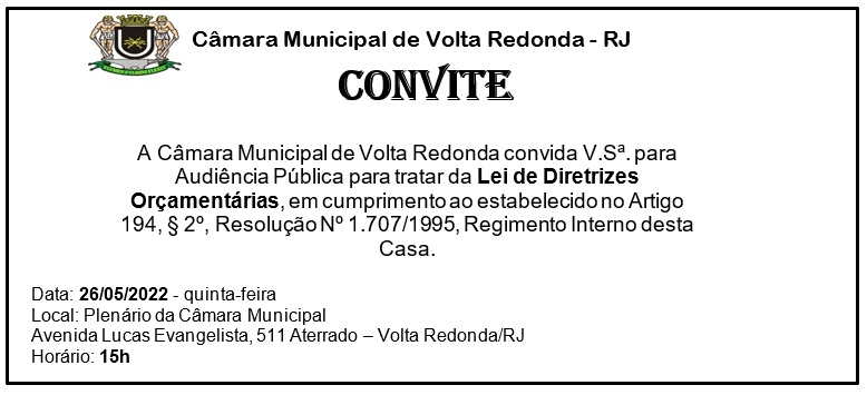 Audiência Pública - Lei de Diretrizes Orçamentárias