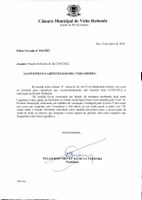 Comunicado - Excepcionalmente não haverá Sessão Ordinária