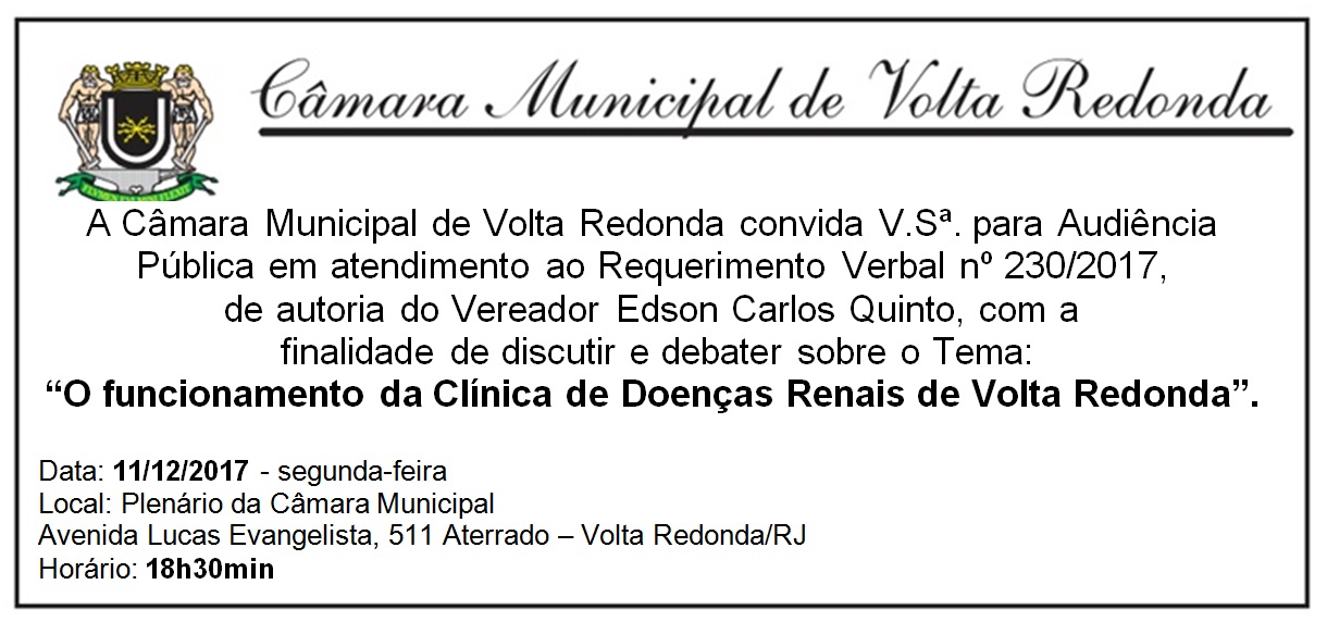 Audiência Pública - Clínica de Doenças Renais