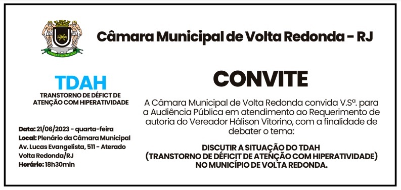 AUDIÊNCIA PÚBLICA REFERENTE AO TDAH