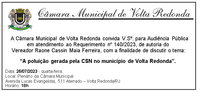  Audiência Pública sobre a poluição gerada pela CSN no município de Volta Redonda