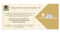 Convite - Sessão Solene - 60 anos da Igreja Presbiteriana  de Volta Redonda