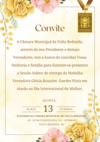 Convite - Sessão Solene - Dia Internacional da Mulher