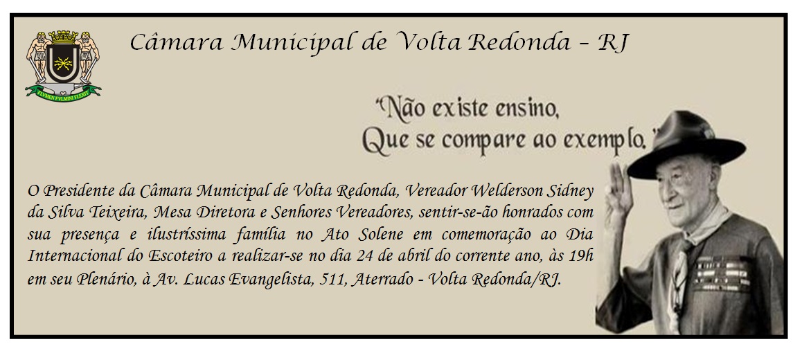 Convite Sessão solene Escoteiro