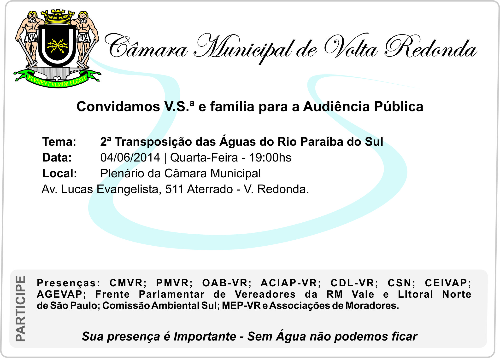 Audiência Pública 2ª Transposição Rio Paraíba do Sul